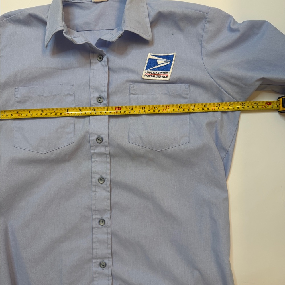USPS Light Blue Work Shirt - unisex size 38 regular - Picture 9 of 11